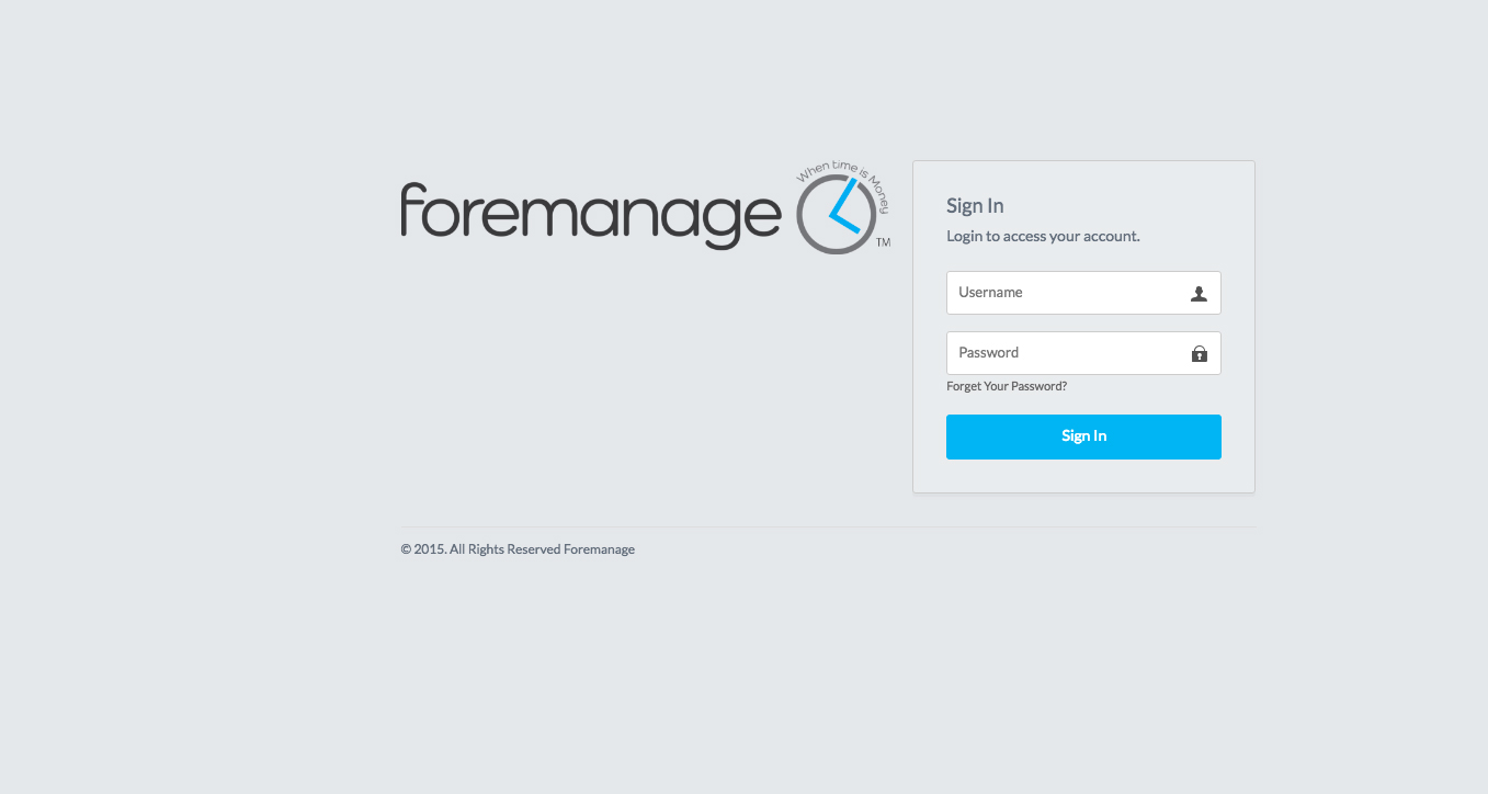 Foremanage features secure login